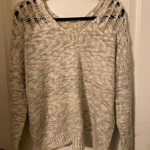 Grey distressed sweater